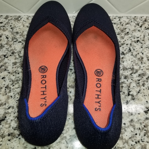 Rothy's Navy and Orange Flats - Picture 2 of 5